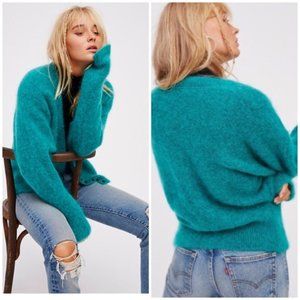 Free People Little Lies Fuzzy Mohair Cardigan